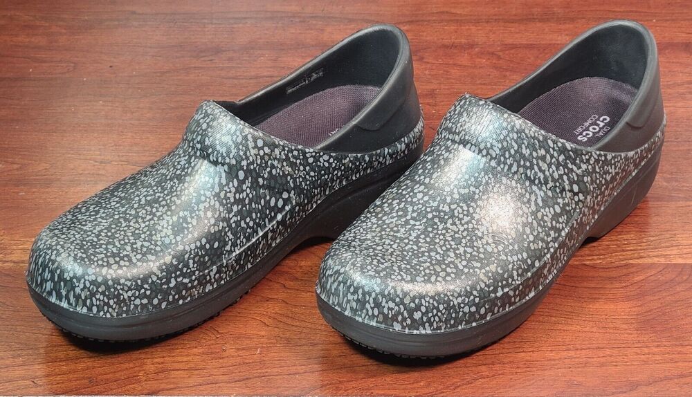Crocs Neria Pro II Graphic Dual Comfort 205385 Work Clog Slip Resistant 9 M